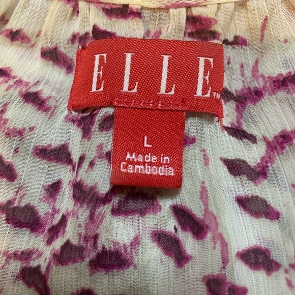 Elle pink/cream tunic, size L - Picture 2 of 5